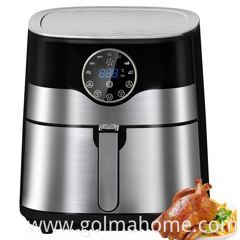 new hot selling stainless steel cover multi-function super-heated air heats air fryer manual/digital control oil free air fryers